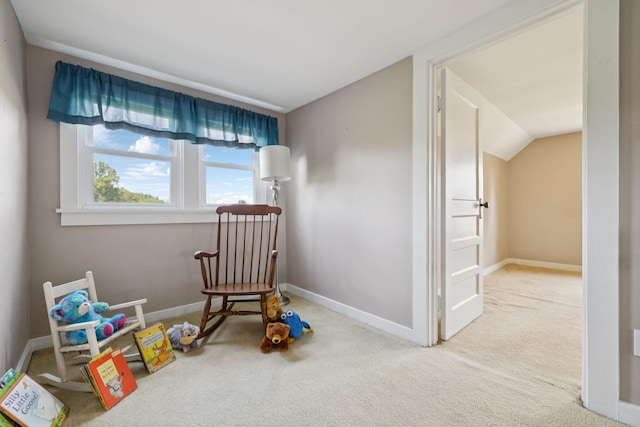 2274 Indian Mound Rd, Woodlawn, TN 37191 - rec room with carpet flooring and lofted ceiling