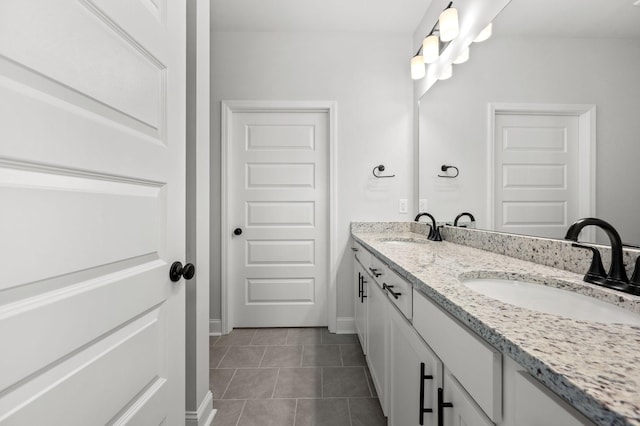 508 Rohan Dr, Murfreesboro, TN 37129 - full bathroom featuring double vanity and tile patterned floors