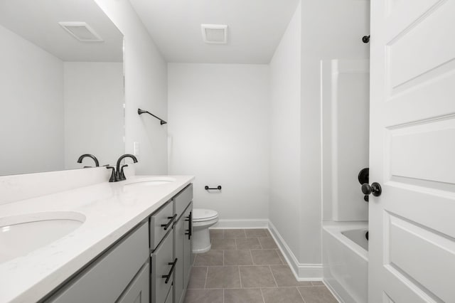 510 Rohan Dr, Murfreesboro, TN 37129 - full bathroom featuring double vanity, tile patterned floors, and shower / tub combination