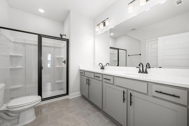 510 Rohan Dr, Murfreesboro, TN 37129 - bathroom featuring double vanity and a shower stall