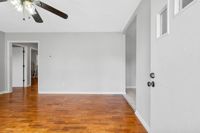 211 Navaho Trl, Hopkinsville, KY 42240 - spare room featuring ceiling fan and wood finished floors