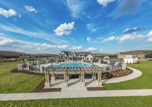 604 Douglas St, Lebanon, TN 37087 - view of swimming pool featuring a patio area, a swimming pool, and a yard
