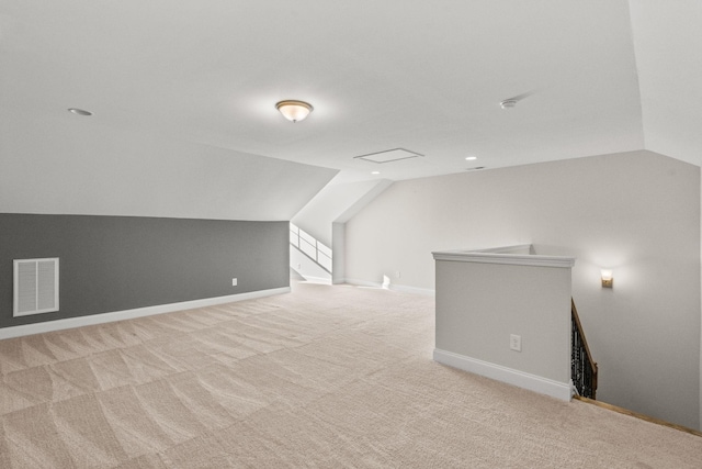 604 Douglas St, Lebanon, TN 37087 - additional living space with lofted ceiling, carpet floors, and recessed lighting