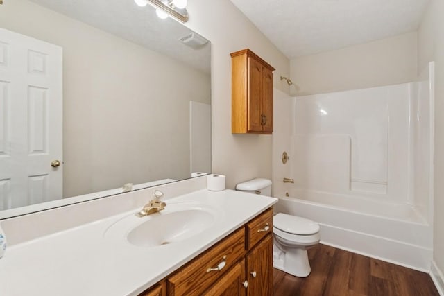 1011 Shirley Dr, Lebanon, TN 37087 - full bathroom featuring vanity, shower / washtub combination, and wood finished floors