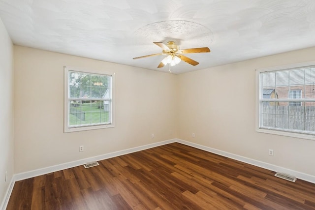 1011 Shirley Dr, Lebanon, TN 37087 - unfurnished room with dark wood-style flooring and a ceiling fan