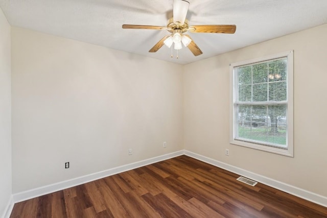 1011 Shirley Dr, Lebanon, TN 37087 - spare room featuring dark wood-style floors and a ceiling fan