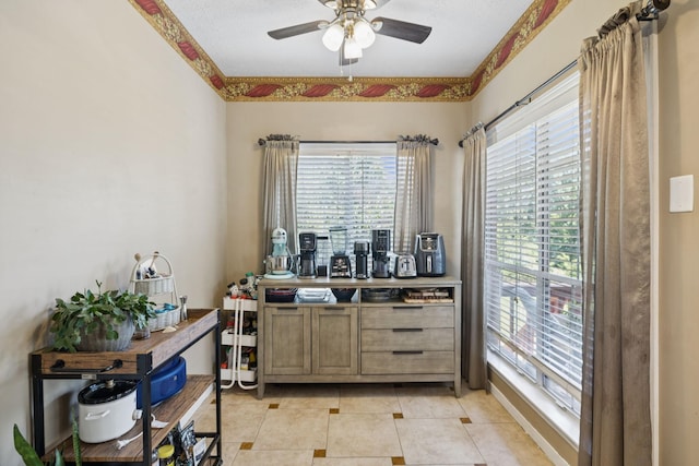 131 E Robertson Rd, Castalian Springs, TN 37031 - office space with light tile patterned floors, plenty of natural light, and ceiling fan