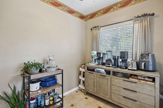 131 E Robertson Rd, Castalian Springs, TN 37031 - bar area featuring light tile patterned floors and baseboards