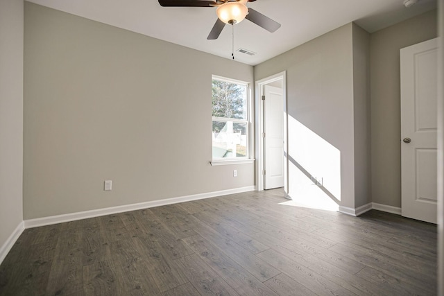 225 Tara Ct Unit 225, Columbia, TN 38401 - spare room featuring a ceiling fan and dark wood finished floors