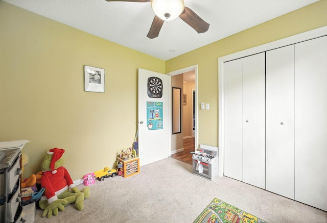 561 Danielle Dr, Clarksville, TN 37042 - rec room featuring carpet floors and ceiling fan