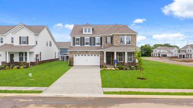 3412 Shigo St, Murfreesboro, TN 37130 - craftsman house with a porch, concrete driveway, an attached garage, and a front yard