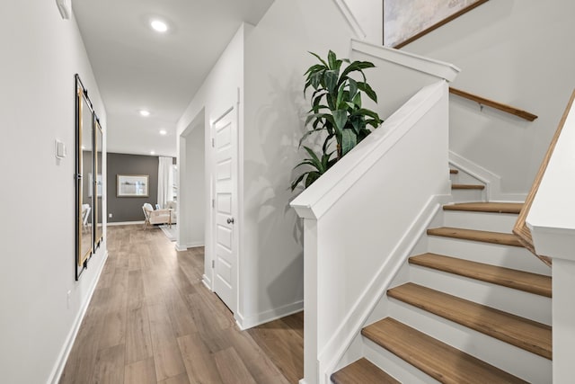 3412 Shigo St, Murfreesboro, TN 37130 - stairway featuring wood finished floors and recessed lighting