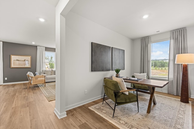 3412 Shigo St, Murfreesboro, TN 37130 - home office with light wood-style flooring and recessed lighting