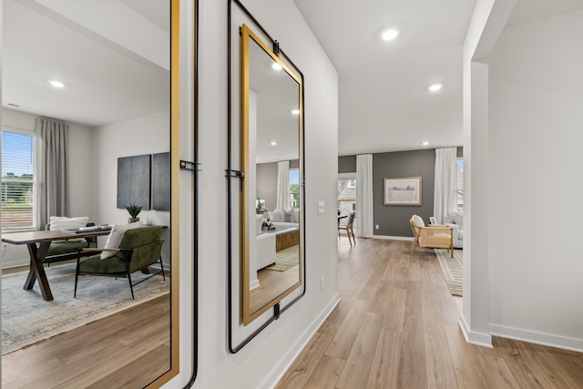 3412 Shigo St, Murfreesboro, TN 37130 - hall with healthy amount of natural light, light wood-type flooring, and recessed lighting