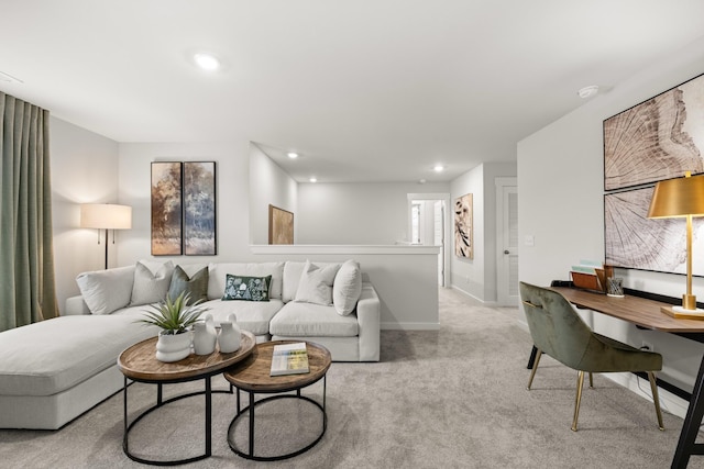 3412 Shigo St, Murfreesboro, TN 37130 - living area featuring light colored carpet and recessed lighting