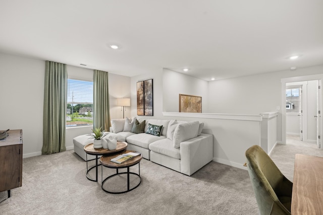 3412 Shigo St, Murfreesboro, TN 37130 - living area featuring healthy amount of natural light, light colored carpet, and recessed lighting