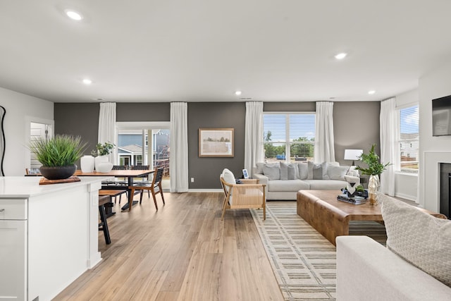 3412 Shigo St, Murfreesboro, TN 37130 - living area with recessed lighting, light wood-type flooring, and plenty of natural light