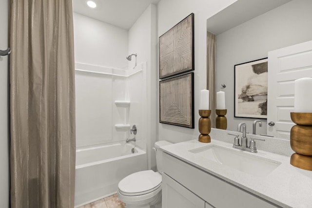 3412 Shigo St, Murfreesboro, TN 37130 - bathroom with vanity, shower / bath combination with curtain, and tile patterned flooring