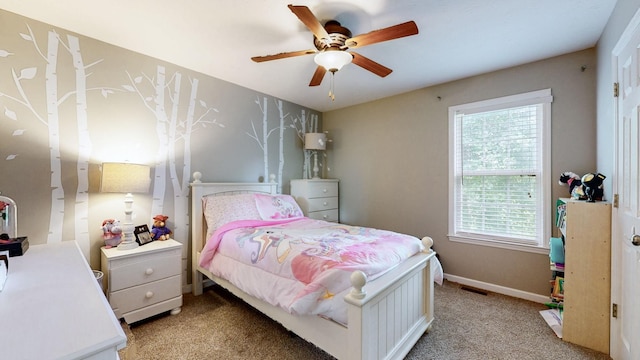 1006 Summer Ln, Pleasant View, TN 37146 - bedroom featuring light colored carpet and a ceiling fan