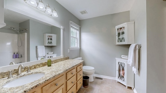 1006 Summer Ln, Pleasant View, TN 37146 - full bath with vanity, a shower, and tile patterned floors
