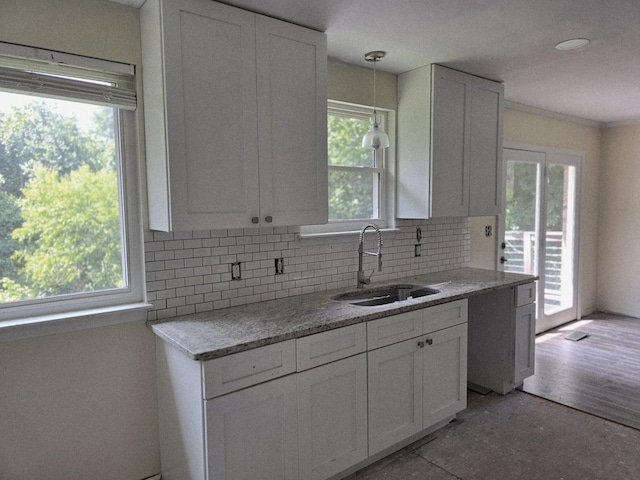 213 April Dr, Old Hickory, TN 37138 - kitchen with healthy amount of natural light, white cabinets, and crown molding