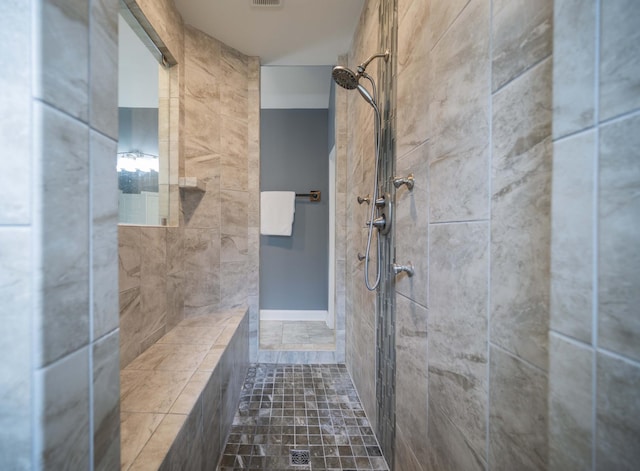 2331 Lionheart Dr, Murfreesboro, TN 37130 - full bathroom featuring a tile shower and stone finish floors