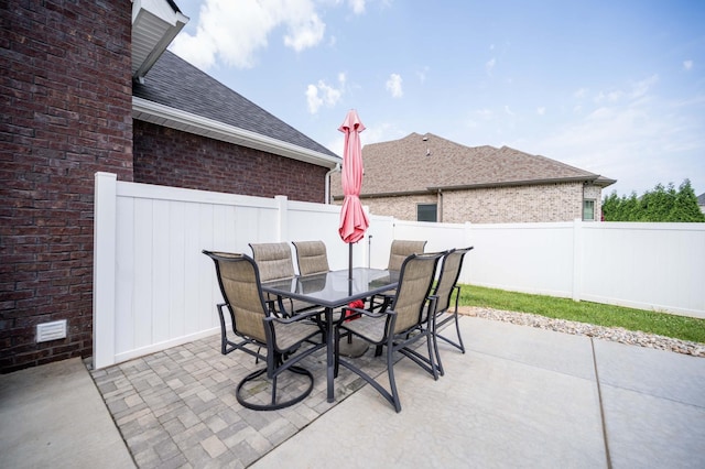 2331 Lionheart Dr, Murfreesboro, TN 37130 - fenced backyard featuring outdoor dining area and a patio area