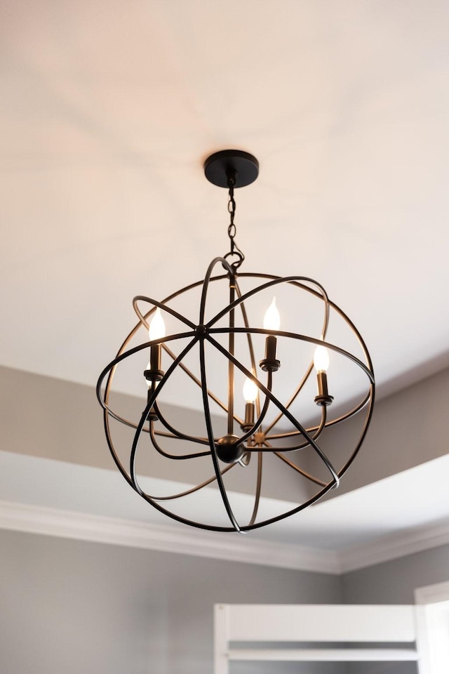 7156 Triple Crown Ln, Fairview, TN 37062 - detailed view of crown molding and a chandelier