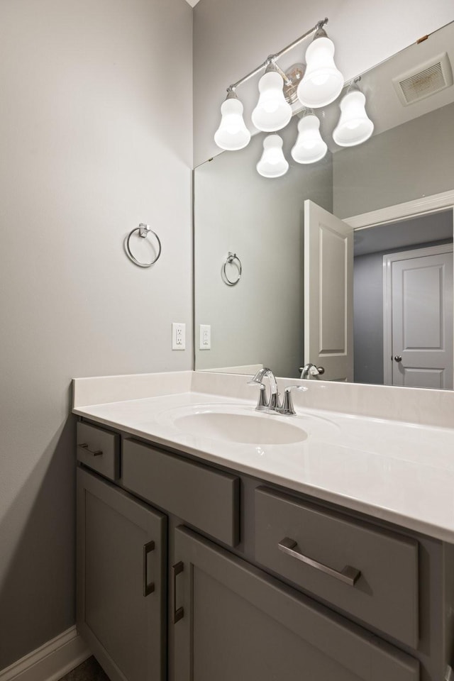 7156 Triple Crown Ln, Fairview, TN 37062 - bathroom with vanity and a chandelier