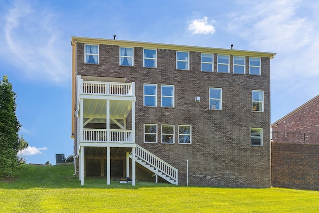 7156 Triple Crown Ln, Fairview, TN 37062 - rear view of property with stairway and a lawn