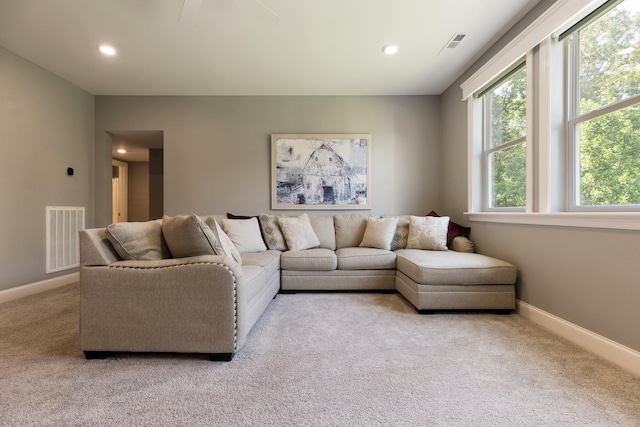7156 Triple Crown Ln, Fairview, TN 37062 - living area featuring light colored carpet and recessed lighting