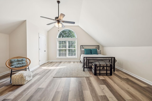 2414 Keegan Dr, Murfreesboro, TN 37130 - bedroom featuring vaulted ceiling and wood finished floors