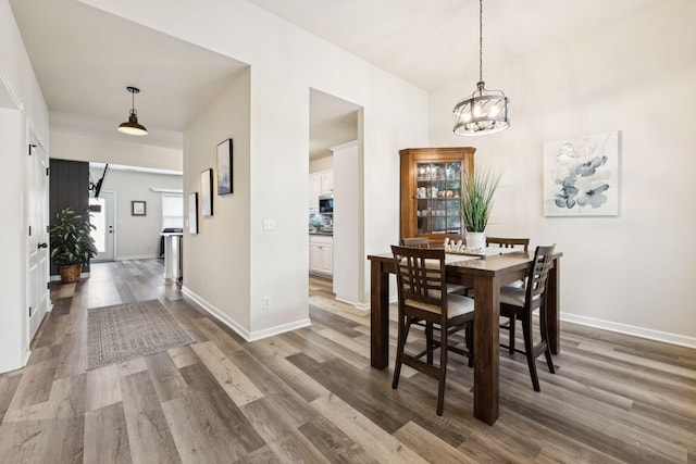 2414 Keegan Dr, Murfreesboro, TN 37130 - dining room with wood finished floors and a chandelier