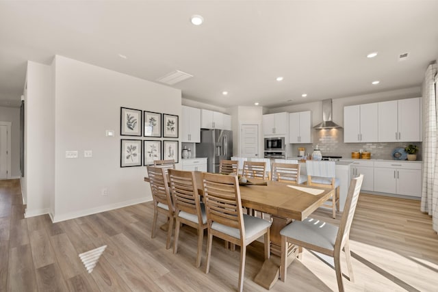1243 Tucker Dr, Lebanon, TN 37087 - dining space with recessed lighting and light wood-style floors