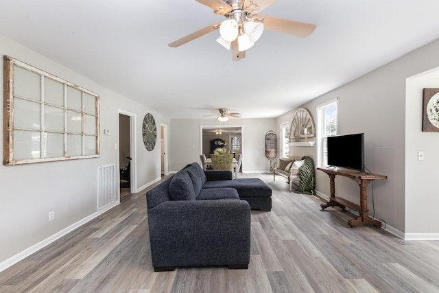 5519 Noble King Rd, Franklin, TN 37064 - living room with ceiling fan and wood finished floors