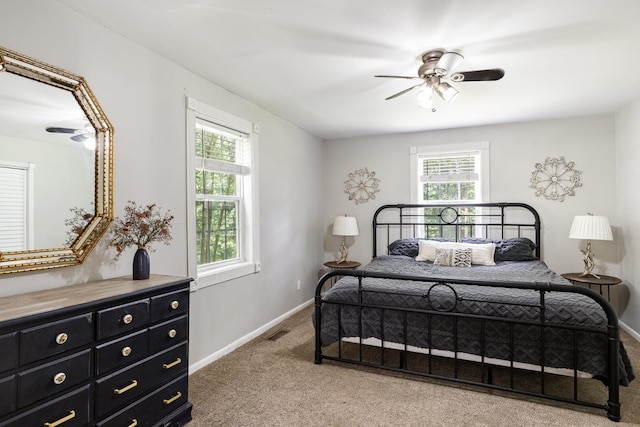 5519 Noble King Rd, Franklin, TN 37064 - bedroom with light colored carpet and a ceiling fan