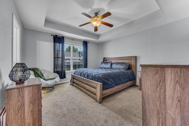 1338 Loren Cir, Clarksville, TN 37042 - bedroom with a raised ceiling, carpet flooring, and ceiling fan