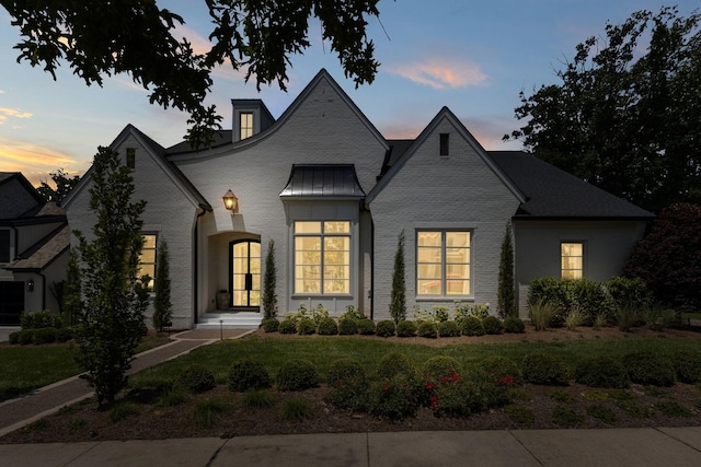 7318 Harlow Dr, College Grove, TN 37046 - french country home with brick siding and a lawn
