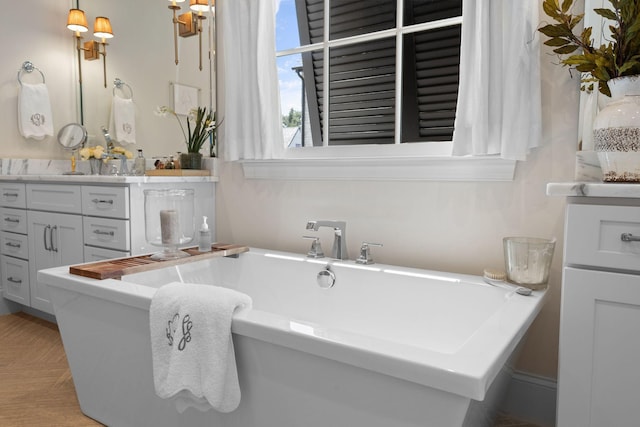 7318 Harlow Dr, College Grove, TN 37046 - full bath with vanity and a soaking tub
