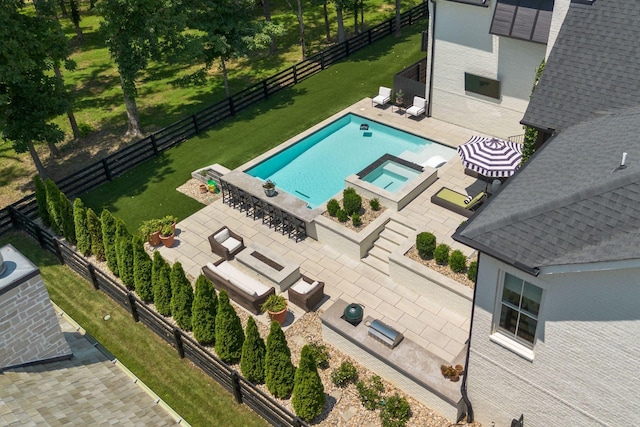 7318 Harlow Dr, College Grove, TN 37046 - drone / aerial view of a pool area