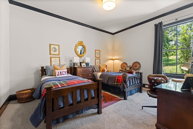 7318 Harlow Dr, College Grove, TN 37046 - bedroom with ornamental molding and carpet flooring