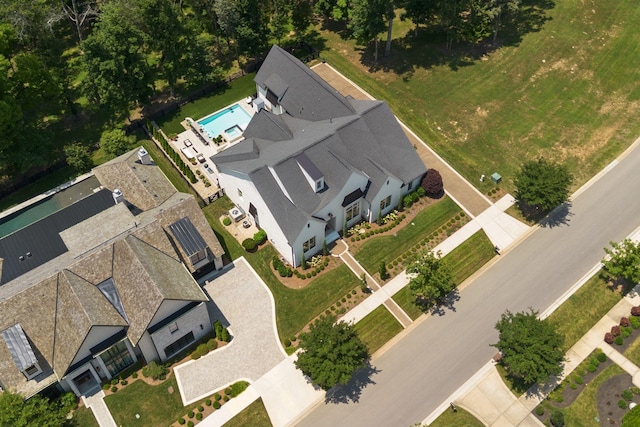 7318 Harlow Dr, College Grove, TN 37046 - view from above of property with a pool area