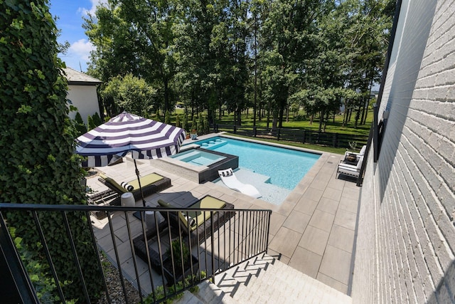 7318 Harlow Dr, College Grove, TN 37046 - view of pool with a patio area and a pool with connected hot tub