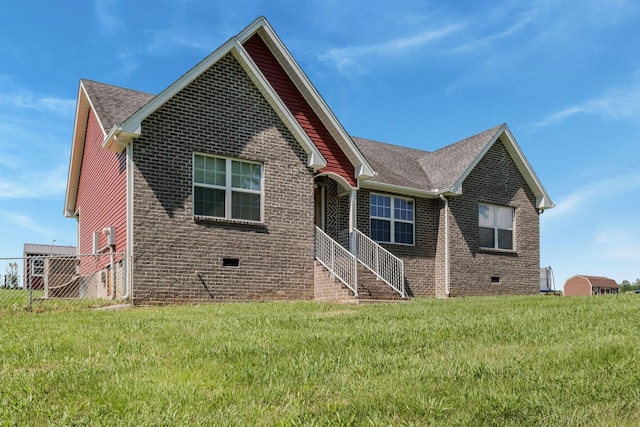 183 Caydras Way, Lafayette, TN 37083 - view of front facade featuring crawl space, a front yard, and brick siding