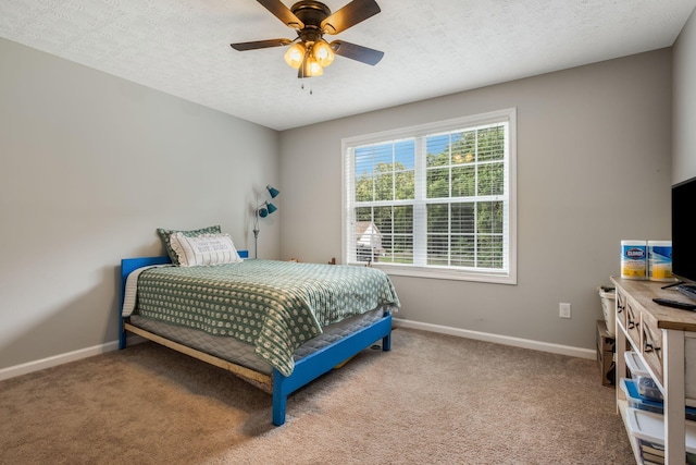 183 Caydras Way, Lafayette, TN 37083 - bedroom featuring light carpet, a textured ceiling, and ceiling fan