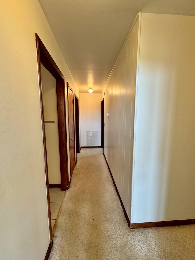 1039 Old Martha Washngton Rd, Clarkrange, TN 38553 - corridor with light colored carpet and baseboards