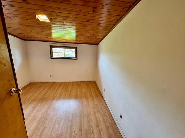 1039 Old Martha Washngton Rd, Clarkrange, TN 38553 - unfurnished room with wood ceiling, light wood-style floors, and lofted ceiling
