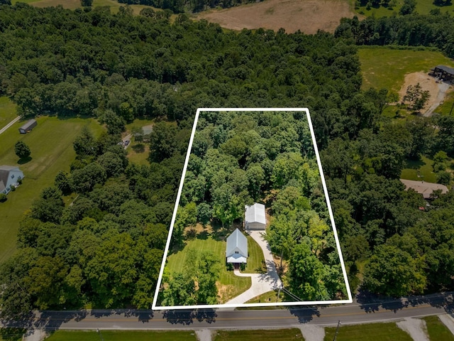1418 Ridge Rd, Dickson, TN 37055 - aerial view of property and surrounding area with property boundaries highlighted