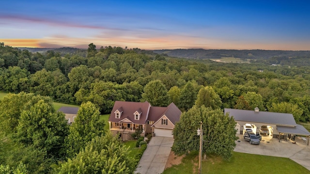 268 Crest Dr, Lynchburg, TN 37352 - aerial view at dusk of a forest view