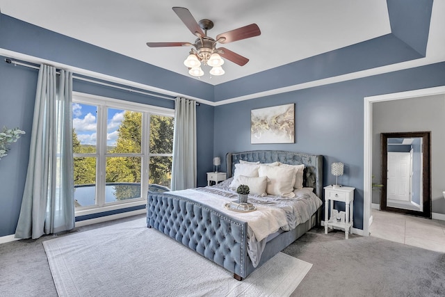 268 Crest Dr, Lynchburg, TN 37352 - bedroom featuring carpet and a ceiling fan